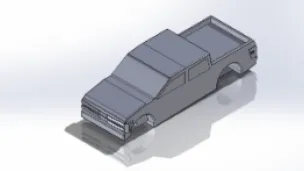 screenshot of 3d model of pickup truck